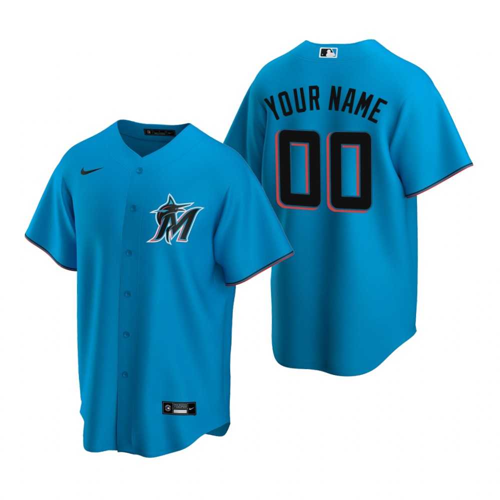 Miami Marlins Customized Nike Blue Stitched MLB Cool Base Jersey,We sell and wholesale Miami Marlins Customized Nike Blue Stitched MLB Cool Base Jersey on line form chian!